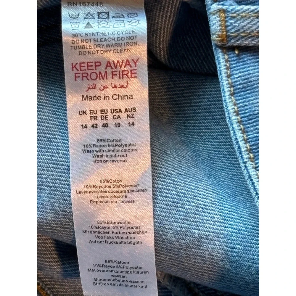 Nasty Gal Boho Western Festival Patchwork Denim Raw Hem Side Slit Midi Skirt 10 - Picture 13 of 15